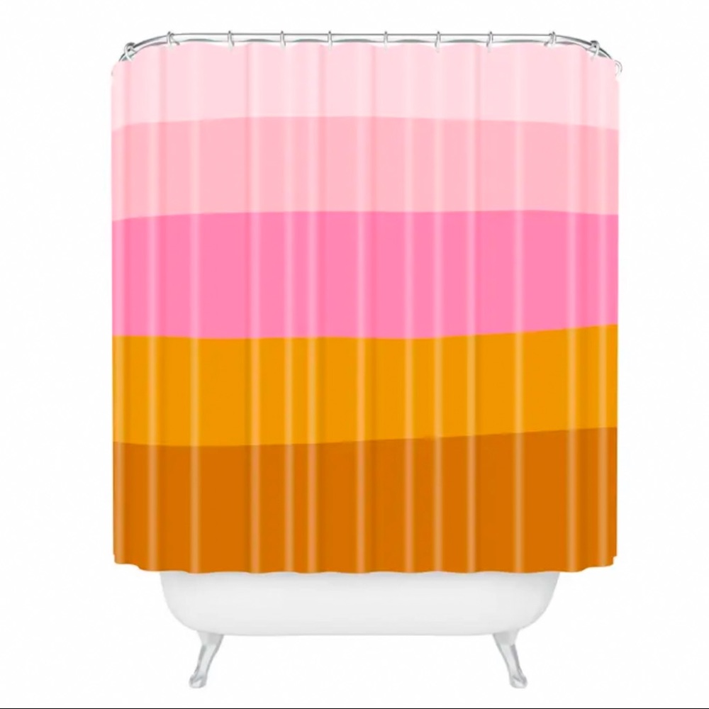 DENY DESIGNS June Journal Retro Shower Curtain